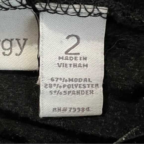 Chico’s Zenergy Charcoal Cowl Neck Tunic With Metallic Silver Trim 2=US1… - Picture 7 of 10